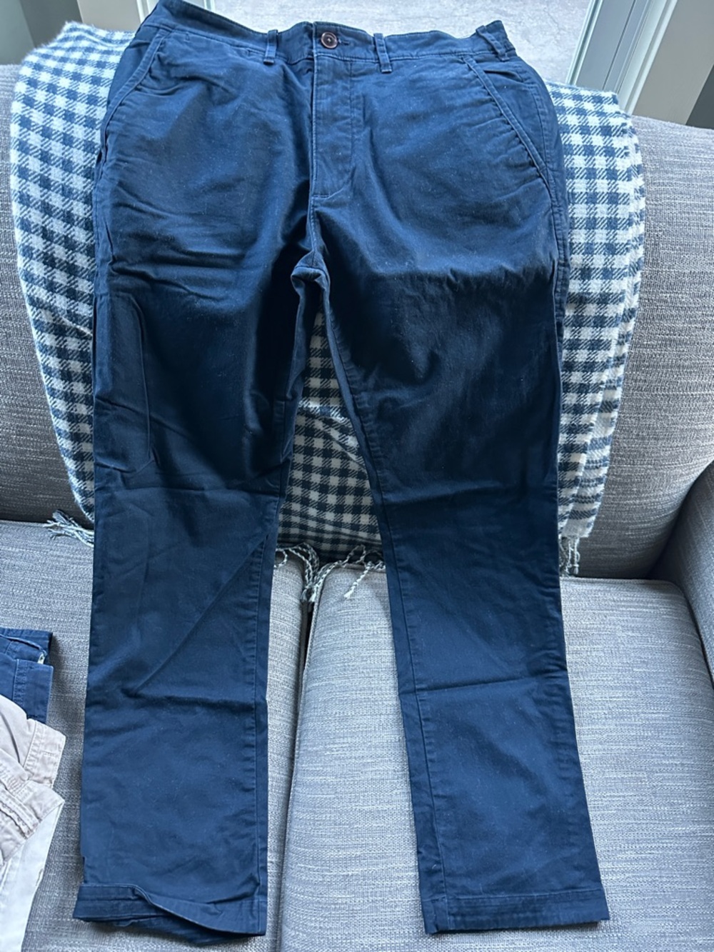 Abercrombie & Fitch Navy Blue Chinos